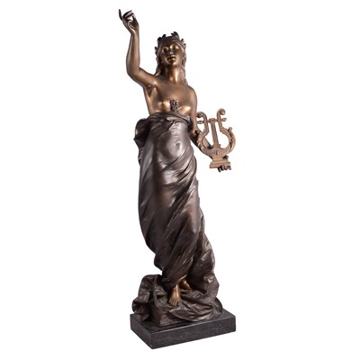 Lot 179 - After E Bouret, Maiden with Lyre, 20th century casting