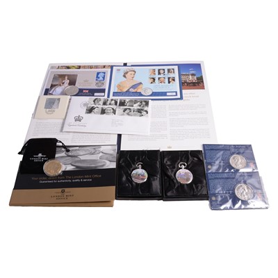 Lot 318 - Collection of commemorative coins, jewellery, and pocket watches.