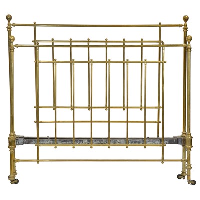 Lot 424 - Brass-framed bedstead
