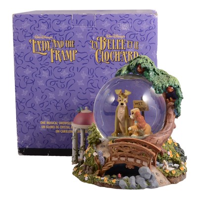 Lot 259 - Disney Store, a musical Snow Globe 'Lady and the Tramp'