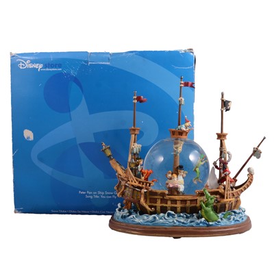 Lot 260 - Disney Store, a musical Snow Globe 'Peter Pan on Ship'