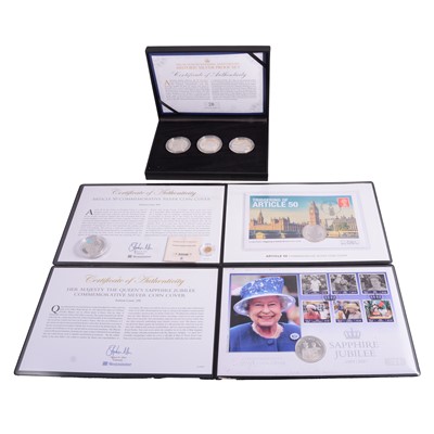 Lot 314 - World's Smallest Gold Coin, and six silver / silver proof coins.