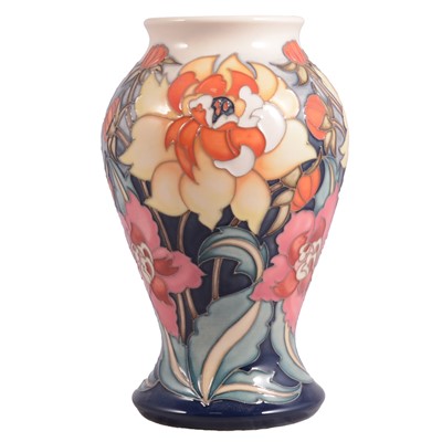 Lot 166 - Emma Bossons for Moorcroft Pottery, a floral design vase