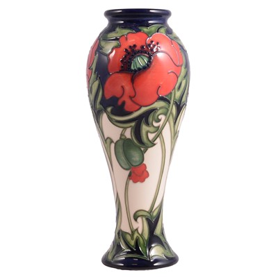 Lot 156 - Rachel Bishop for Moorcroft Pottery, 'Red Poppy' design vase