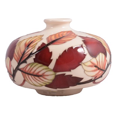 Lot 163 - Emma Bossons for Moorcroft Pottery, a 'Chestnuts' design vase