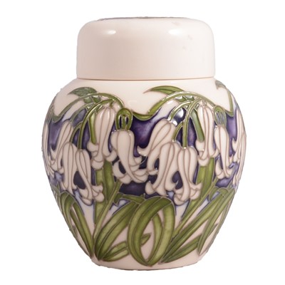 Lot 170 - Kerry Goodwin for Moorcroft Pottery, an 'Albino' design trial small ginger jar and cover