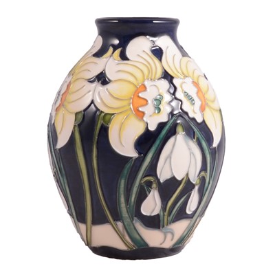 Lot 151 - Rachel Bishop for Moorcroft Pottery, a limited edition 'Daffodil Glade' pattern vase
