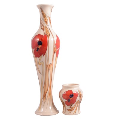 Lot 173 - Emma Bossons for Moorcroft Pottery, two 'Harvest Poppy' vases
