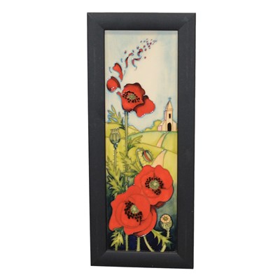 Lot 181 - Nicola Slaney for Moorcroft Pottery, 'The Gates of Heaven' a framed plaque