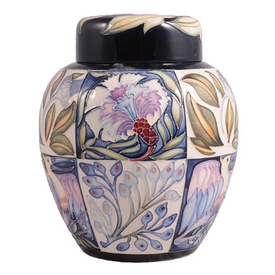 Lot 161 - Emma Bossons for Moorcroft Pottery, a large 'Fantastical Friends' design ginger jar and cover