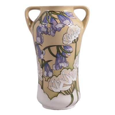 Lot 136 - Vicky Lovatt for Moorcroft Pottery, a 'Cloud of Bells' design twin-handled vase