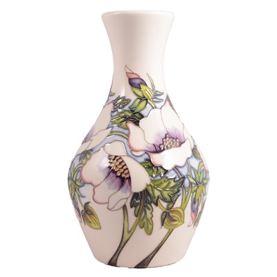 Lot 139 - Nicola Slaney for Moorcroft Pottery, 'Christmas Rose Reborn' a Collectors Club vase
