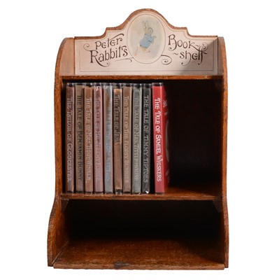 Lot 33 - Peter Rabbit's Book Shelf, and some Beatrix Potter books