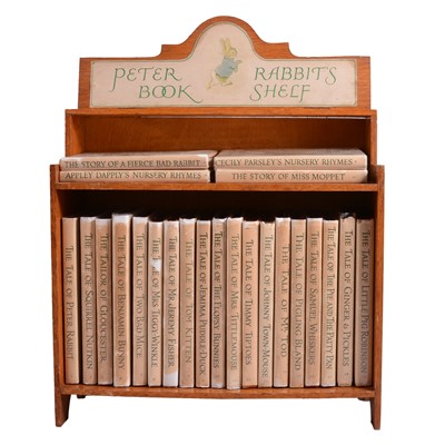 Lot 37 - Peter Rabbit's Book Shelf, and some Beatrix Potter books