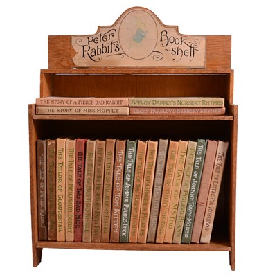 Lot 38 - Peter Rabbit's Book Shelf, and some Beatrix Potter books