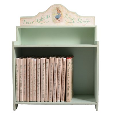 Lot 40 - Peter Rabbit's Book Shelf, with some Beatrix Potter books