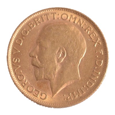 Lot 140 - A Gold Full Sovereign Coin George V 1912.