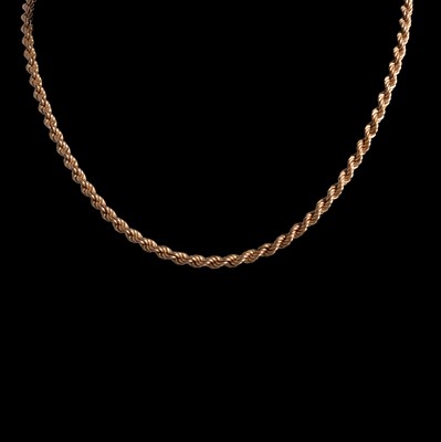 Lot 283 - A 9 carat yellow gold necklace and bracelet.