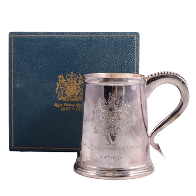 Lot 364 - Silver commemorative tankard
