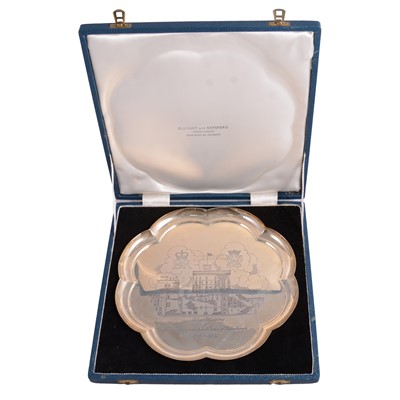Lot 363 - Silver commemorative dish