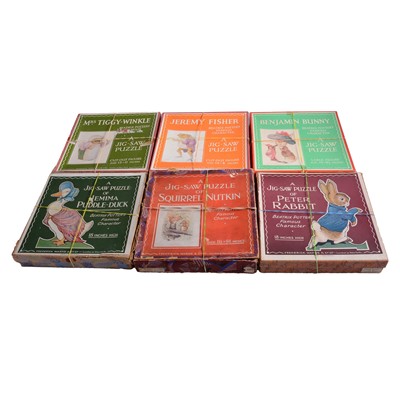 Lot 58 - Seventeen Beatrix Potter Peter Rabbit wooden jigsaw puzzles