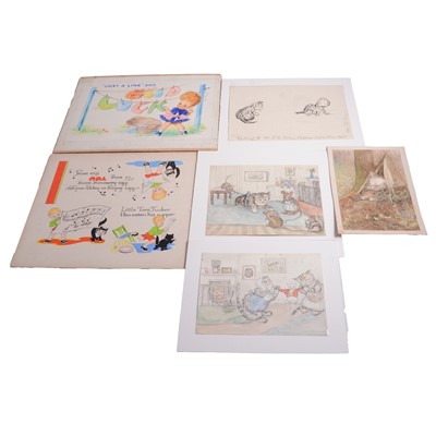 Lot 193 - Small folio of children's book illustrations