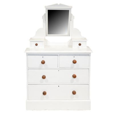 Lot 426 - White painted pine dressing chest
