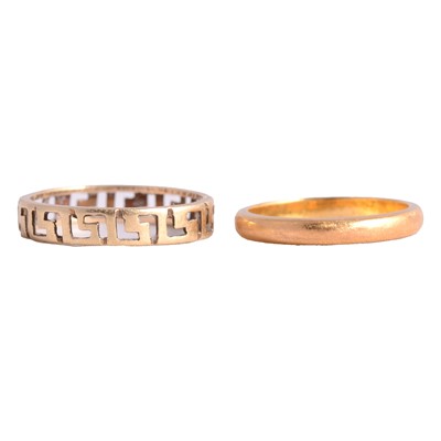 Lot 120 - Two gold rings.