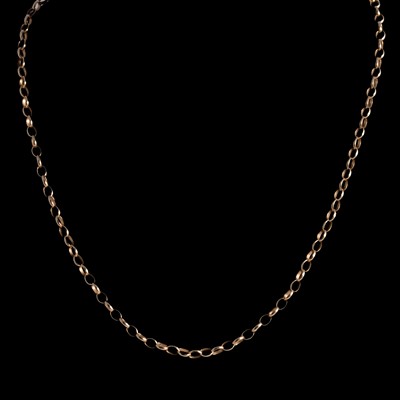 Lot 318 - Three gold chain necklaces and a GP pendant and chain.