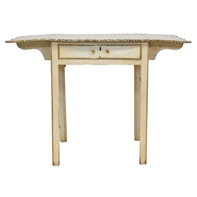 Lot 442 - White painted mahogany Pembroke table