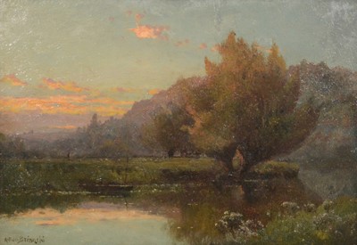 Lot 168 - Alfred Fontville de Breanski (1877-1957), a suite of four river landscapes