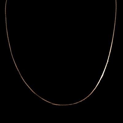 Lot 294 - Two yellow gold chain link necklaces.