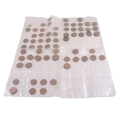 Lot 150 - Collection of pennies, halfpennies, and brass threepences.