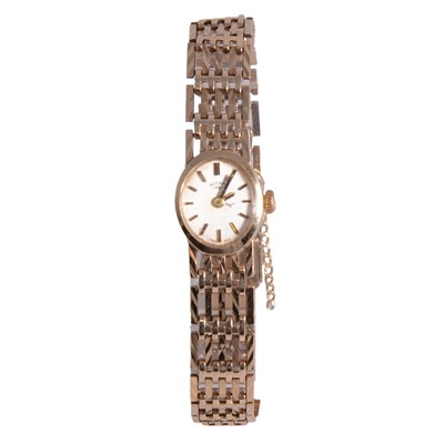 Lot 469 - Rotary - a lady's 9 carat yellow gold bracelet wristwatch.