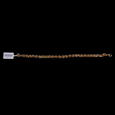 Lot 360 - A 9 carat yellow gold bracelet.