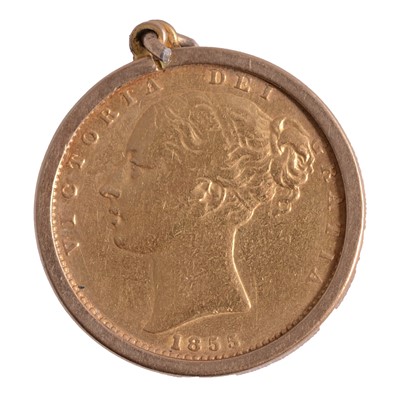 Lot 132 - A Gold Full Sovereign Coin pendant.