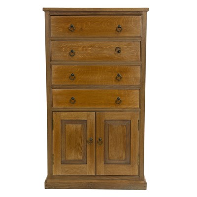 Lot 320 - Light oak tallboy