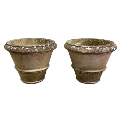 Lot 532 - Pair of Haddonstone garden planters