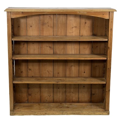 Lot 506 - Pine open bookcase