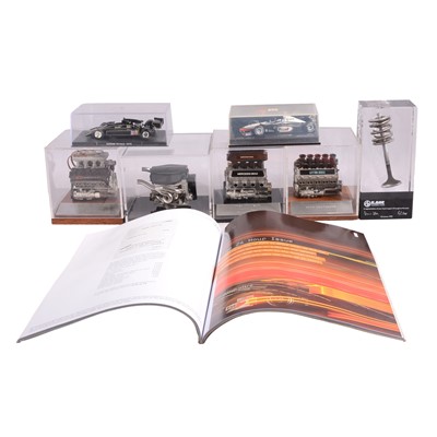 Lot 149 - Various scale-model race car engine models, scale model Formula 1 race cars, etc