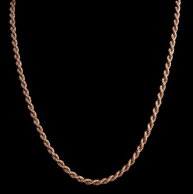 Lot 282 - A 9 carat yellow gold chain necklace.