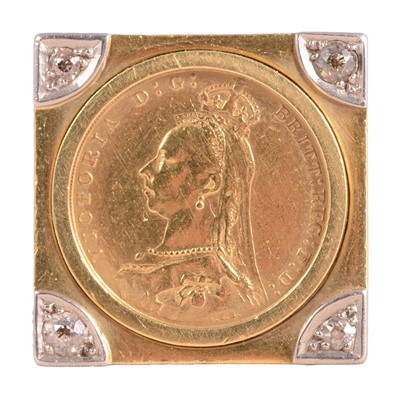 Lot 128 - A Gold Full Sovereign Coin ring.