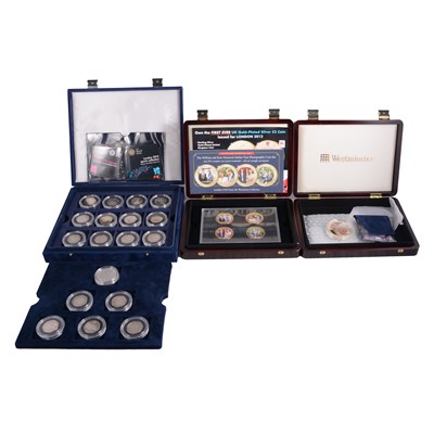 Lot 318 - Complete set of 2012 London Olympics Brilliant Uncirculated 50p coins, and other coins.