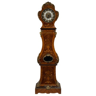 Lot 199 - Louis XV style rosewood, kingwood and marquetry longcase clock