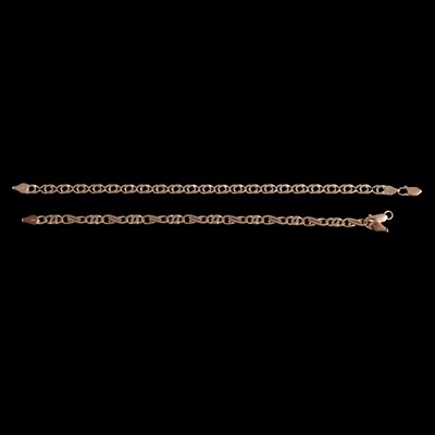 Lot 266 - Two 9 carat yellow gold bracelets.