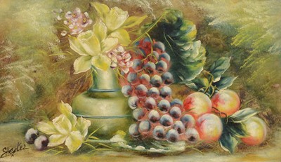 Lot 364 - Continental School, Still life of fruit, a pair