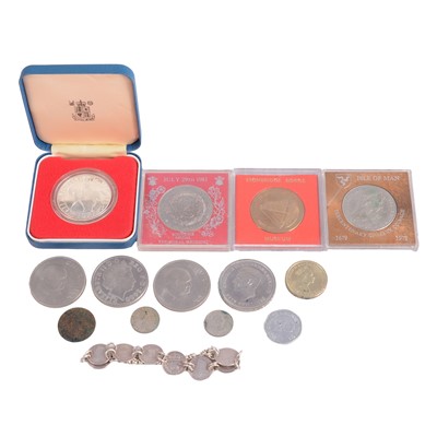 Lot 328 - Collection of British coins, some silver content.