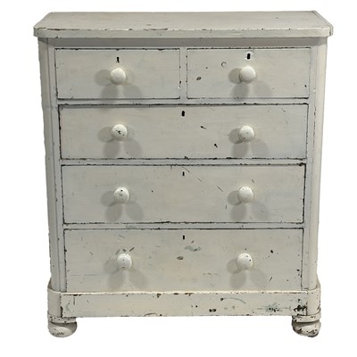 Lot 416 - Victorian painted pine chest of drawers