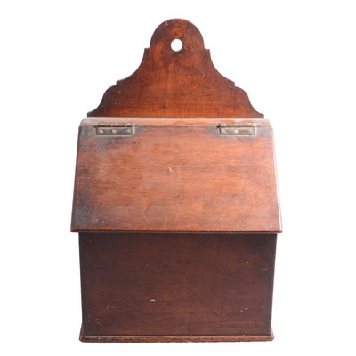 Lot 373 - George III mahogany candle box.