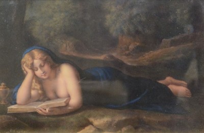 Lot 3 - Berlin porcelain plaque, The Penitent Magdalene